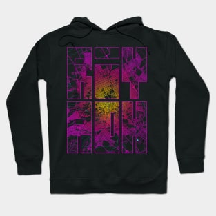 Riyadh, Saudi Arabia City Map Typography - Neon Hoodie